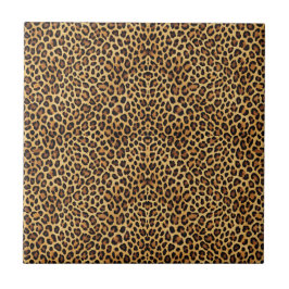 Gouden Faux Leopard Huidpatroon Print Tegeltje