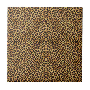 Gouden Faux Leopard Huidpatroon Print Tegeltje