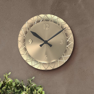 Gouden Faux Metalen Draad Stijlvolle Unieke Klok