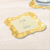 Gouden Feeënlichtjes Papieren Onderzetter (Gekanteld)