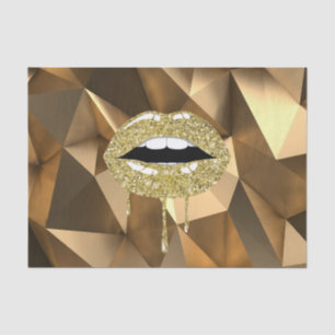 Gouden Feest Luxe Glam Glittersuede Drip Drippende Tissuepapier