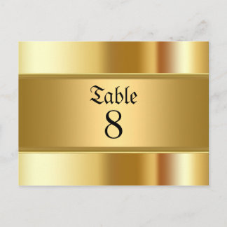 Gouden feesttafel nummers briefkaart