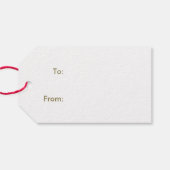 Gouden filigraan kerstbomen cadeau Labels Cadeaulabel (Achterkant Horizontaal)