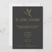 Gouden Filigrein Art Deco | Kraanpensioen Kaart (Voorkant)