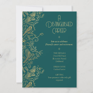 Gouden Filigrein Art Deco   Mus Retraite Kaart
