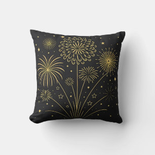 Gouden Fireworks Premium Kussen