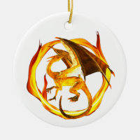 Gouden Flamingo Fantasie Draak
