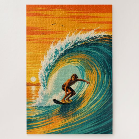 Gouden Fles Surfer Puzzel (Verticaal)