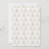 Gouden Fleur-de-lis Great Gatsby 20s Bruidsdiner Kaart (Achterkant)