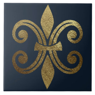 Gouden Fleur de Lis Koninklijk Tegeltje