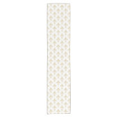 Gouden fleur-de-lis naadloos patroon op wit korte tafelloper (Voorkant)