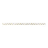 Gouden fleur-de-lis naadloos patroon op wit lint (Voorkant)