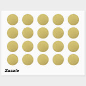 Gouden folie achtergrond textuur ronde sticker (Vel)