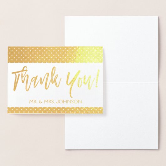 Gouden folie bedankkaart van de bruid en bruidegom folie kaarten (Display)