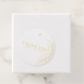 Gouden Folie Blad Bedankt Label (Met doos)