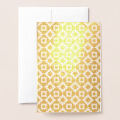 Gouden Folie Bloemen Foto Wit Bruiloft Uitnodiging (Met envelop)