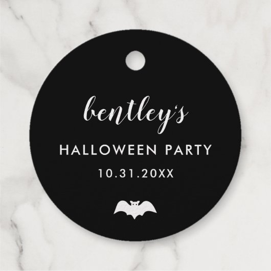 Gouden folie Boo Halloween Bedankjes Labels (Achterkant)