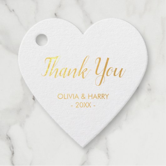 Gouden Folie Bruiloft Favor Gift Label (Voorkant)