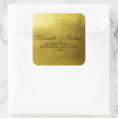 Gouden Folie Bruiloft Monogram Retouradres Labels (Tas)