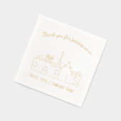 Gouden folie Custom Paris Corporate Event servette Servetten (Links)