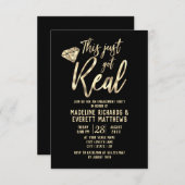 Gouden folie Dit heeft net een echt verlovingsfees Kaart (Voorkant / Achterkant)