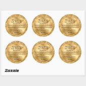 Gouden folie en Gouden Glitter Cosmetics Jar Label (Vel)