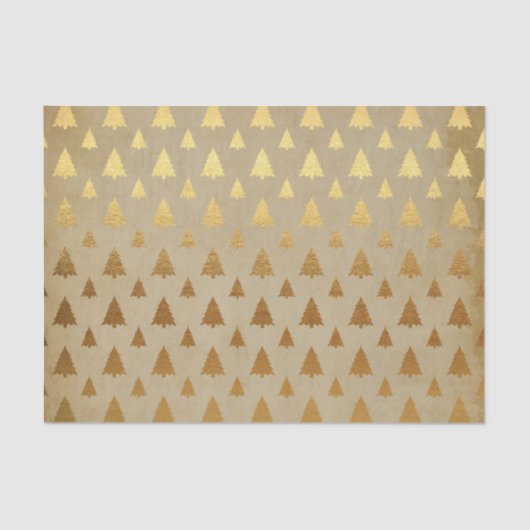 Gouden folie en Kraft papier rustieke kerstboom (Voorkant)