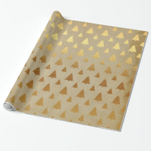 Gouden folie en Kraft papier rustieke kerstboom