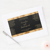 Gouden folie en zwart cosmeticafles-etiket rechthoekige sticker (Envelop)