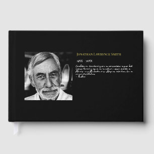 Gouden folie foto citaat viering van het leven beg gastenboek