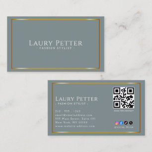 gouden folie frame Professionele QR-code Visitekaartje