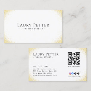 gouden folie frame Professionele QR-code Visitekaartje