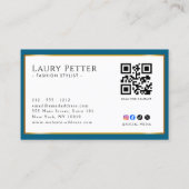 gouden folie frame Professionele QR-code Visitekaartje (Achterkant)