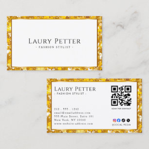 gouden folie frame Professionele QR-code Visitekaartje