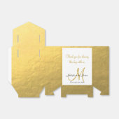 Gouden folie gekleurde Monogram bruiloft gunst doo Bedankdoosjes (Uitgevouwen)