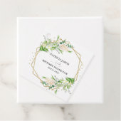 Gouden folie Geometrische groen Elegante bruiloft Bedankjes Labels (In situ)