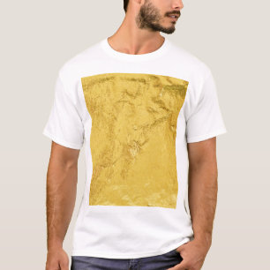 Gouden folie: glanzende Abstracte textuur T-shirt
