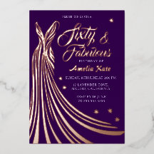 Gouden Folie Gown 60ste Verjaardag Party Real