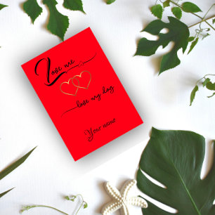 Gouden folie hart naam grappige quote Vlakke Vakan Feestdagenkaart