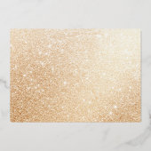 Gouden Folie Jurk Veertig & Fab 40e Verjaardagsfee Folie Uitnodiging (Achterkant)