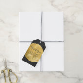 Gouden folie krijtbord bruiloft cadeaulabel (Met Touw)