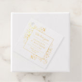 Gouden folie laat liefde groeien Hand getrokken bl Bedankjes Labels (Met doos)