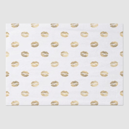 Gouden Folie Lippen Tissuepapier (Voorkant)