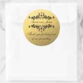 Gouden folie look bruiloft gunst dank u label (Tas)