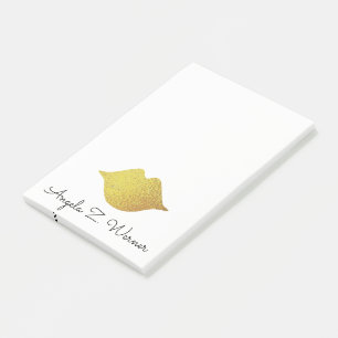 Gouden folie met haar naam post-it® notes