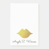 Gouden folie met haar naam post-it® notes (Voorkant)