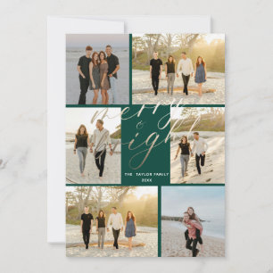 Gouden folie met roze geplakt vrolijk en helder feestdagenkaart