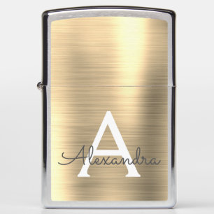 Gouden Folie Metallic Metaal Monogram