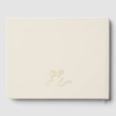 Gouden Folie Monogram Beige bruiloft gastenboek (Achterkant)
