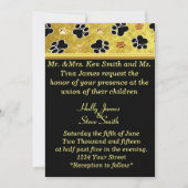 Gouden folie pag paw arrangement Trouwen Kaart (Voorkant)